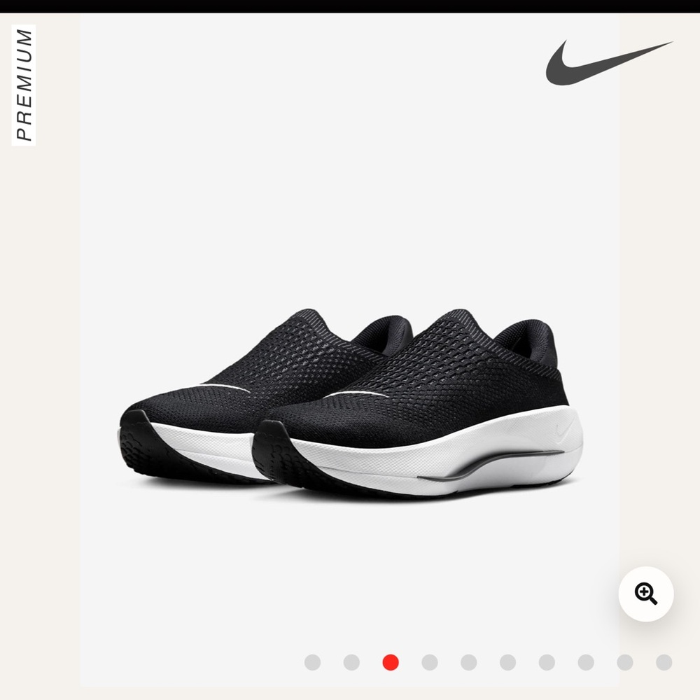 Nike Reina Easyon Slip-On Sneakers - Black/Dark Grey/White